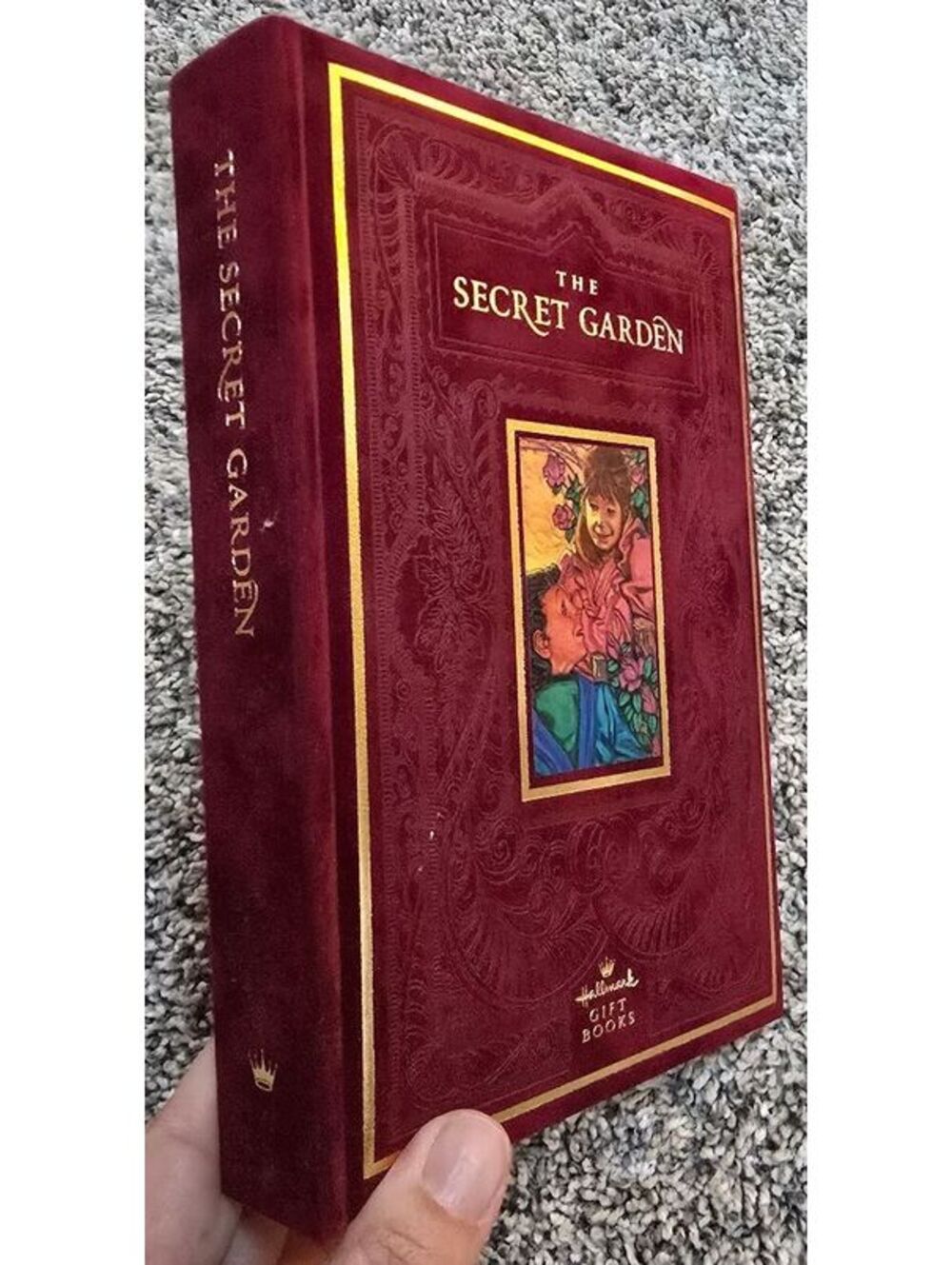 The Secret Garden Frances Hodgson Burnett Hallmark 2001 Burgundy HC Gift Book